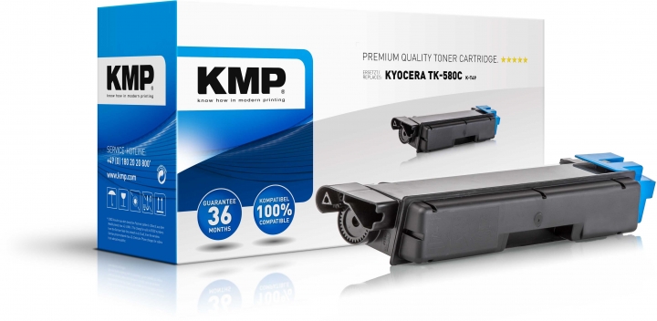 KMP K-T49 Toner Cyan ersetzt KYOCERA TK580C (1T02KTCNL0)