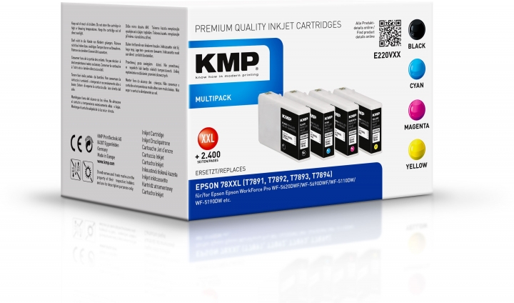 KMP Tinte Mulitpack E220VXX ersetzt Epson T7891 bis T7894