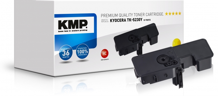 KMP Toner K-T83YX Yellow ersetzt Kyocera TK5220Y (1T02R9ANL1)